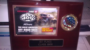 1st place wall placque trophy - Johnny's Custom Auto Body