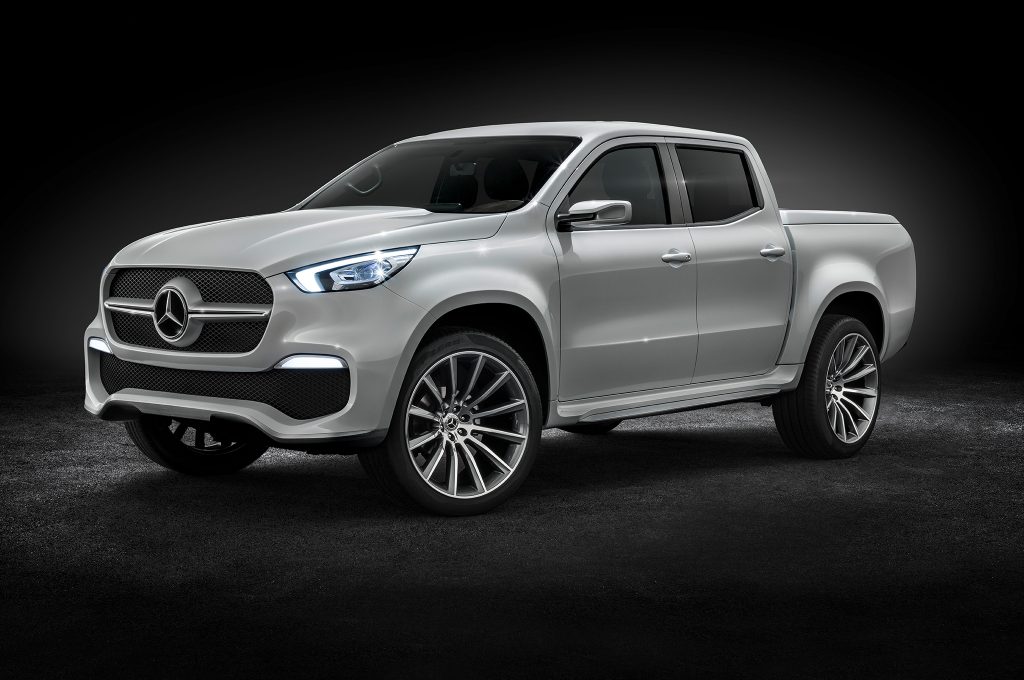 concpet photo of white Mercedes-Benz X-Class Pickup